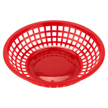 8" Round Polypropylene Basket - Red
