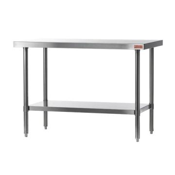 60" x 30" Stainless Steel Work Table with Undershelf