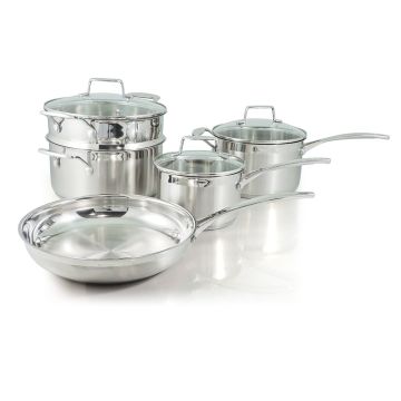 Impact Nine-Piece Stainless Steel Cookware Set