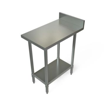 18" x 30" Stainless Steel Work Table and Backsplash with Undershelf