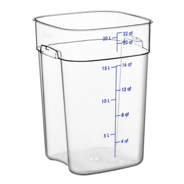 22 Qt. Clear Square Polycarbonate Food Storage Container