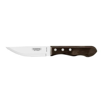 couteau à steak jumbo avec manche en bois brun 