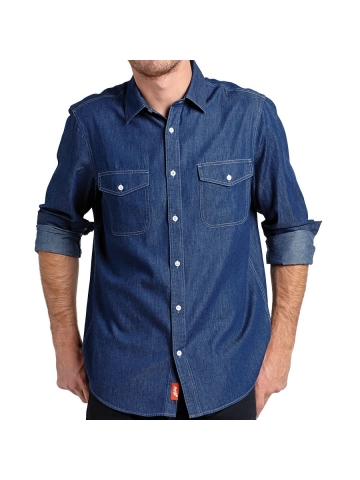 Men's Large Denim Shirt - Blue