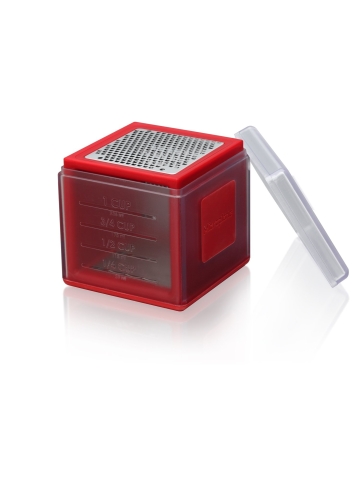 Cube râpe en acier inoxydable - Rouge