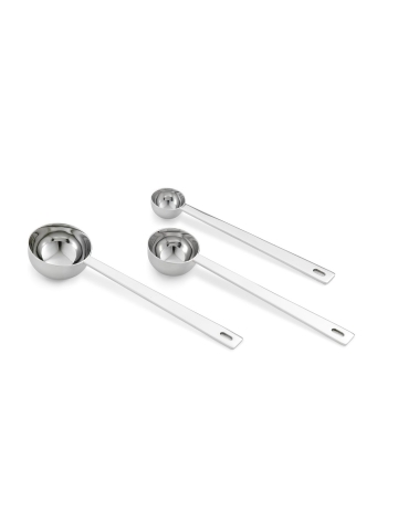 Set of Three Stainless Steel Measuring Spoons