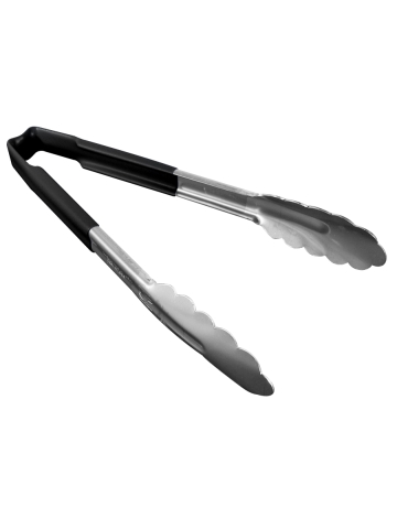 Pinces en acier inoxydable avec manche Kool-Touch 9,5" - Noir