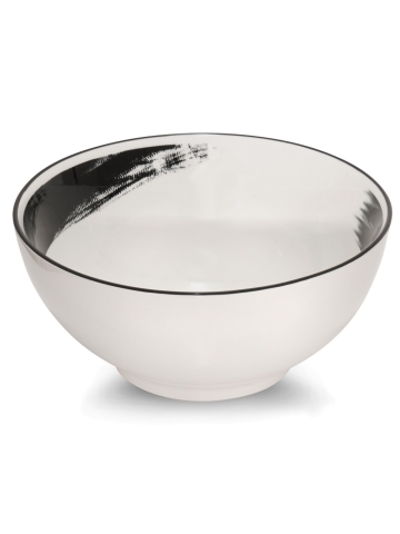 8" Round Serving Bowl - Ink White Moon