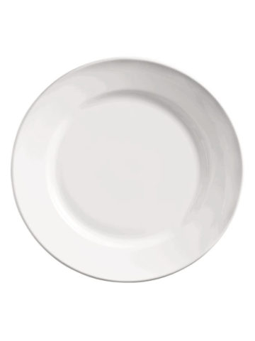 Assiette ronde à bord large 9" - Porcelana
