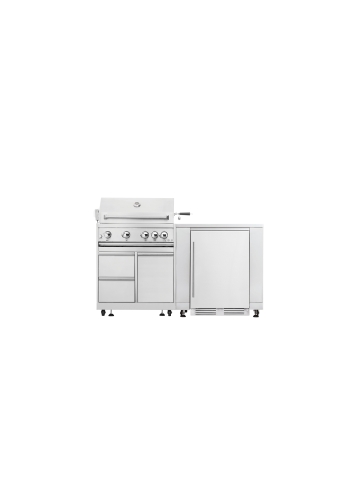 Two-cabinet layout: gas grill, appliance - Element