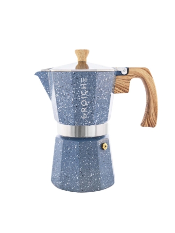 Stone 9-Cup Italian Coffee Maker - Indigo Blue