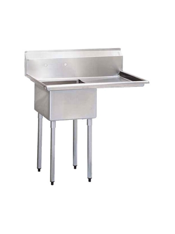 24" Single Sink with Right Drainboard
