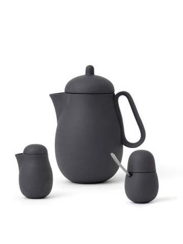 Teapot, Creamer and Sugar Can Set - Nina