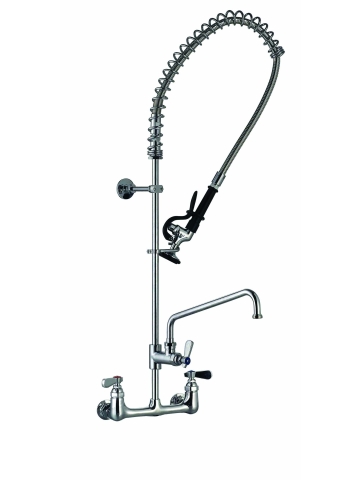 Wall Mount Pre-Rinse Unit with 55" Hose and 8" Nozzle