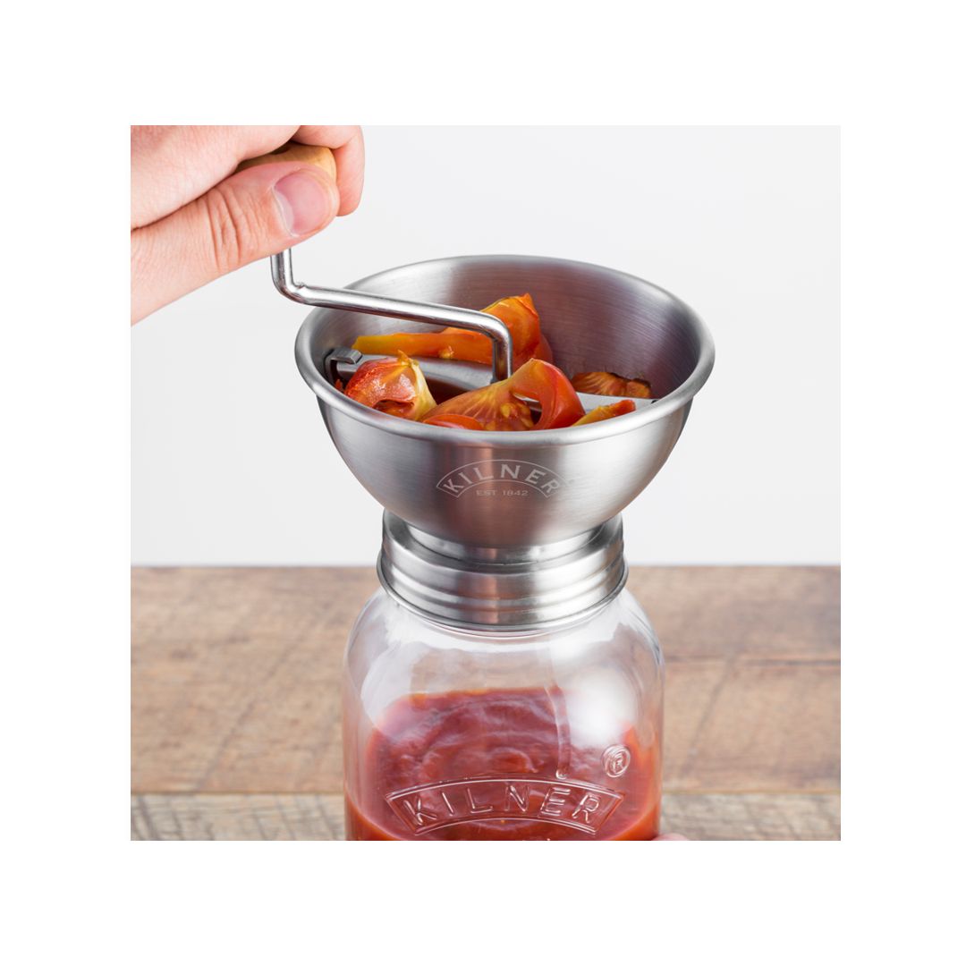 Ensemble presse-purée en verre 1L