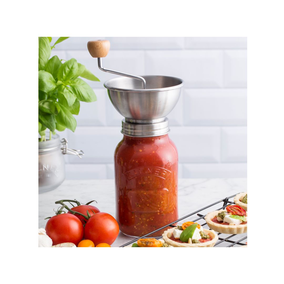 Ensemble presse-purée en verre 1L