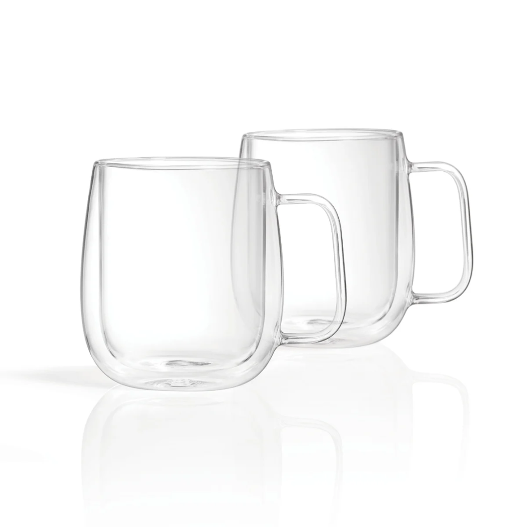 Lot 2 mugs avec anse double paroi 500ml