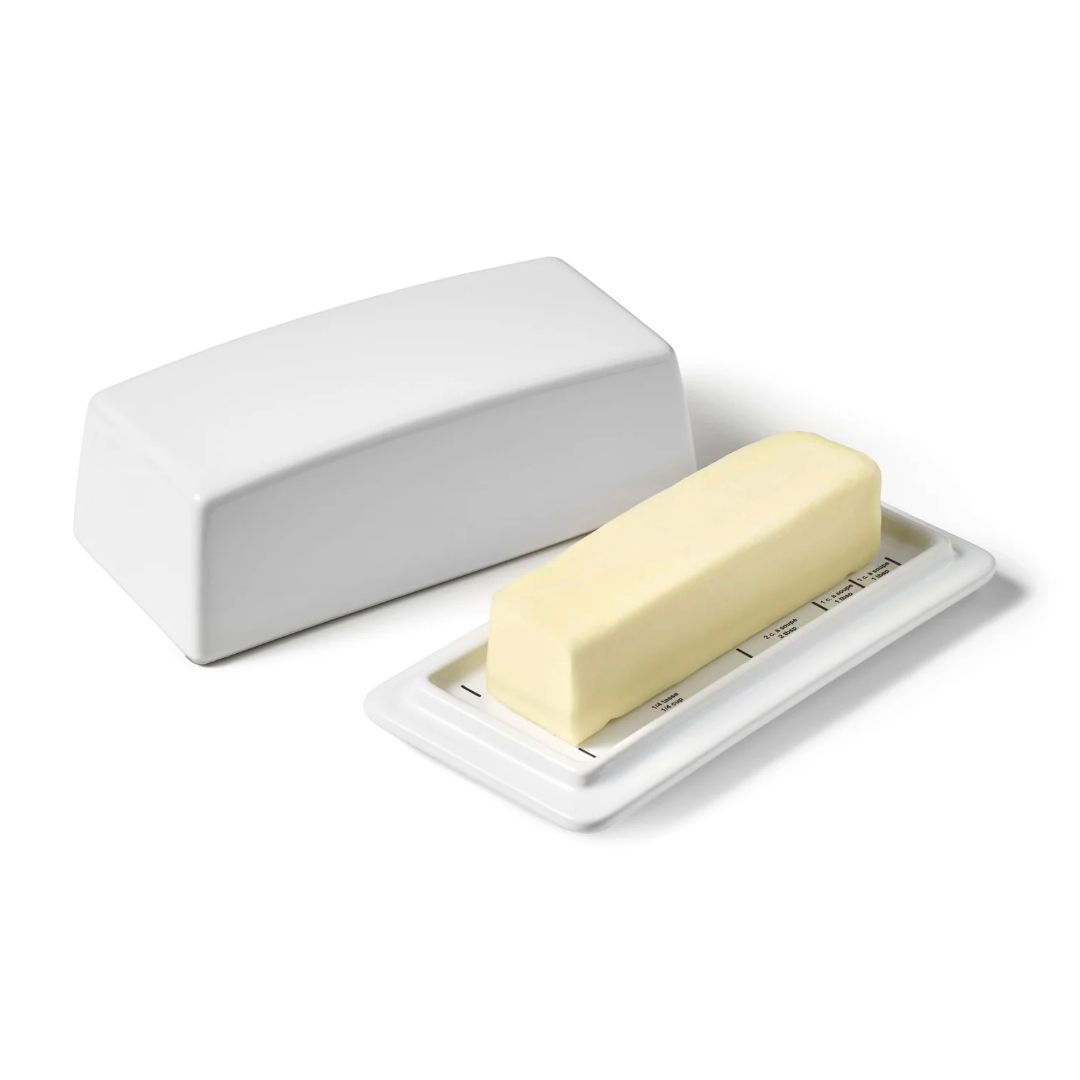 Beurrier en céramique avec mesure 1/4 lb 