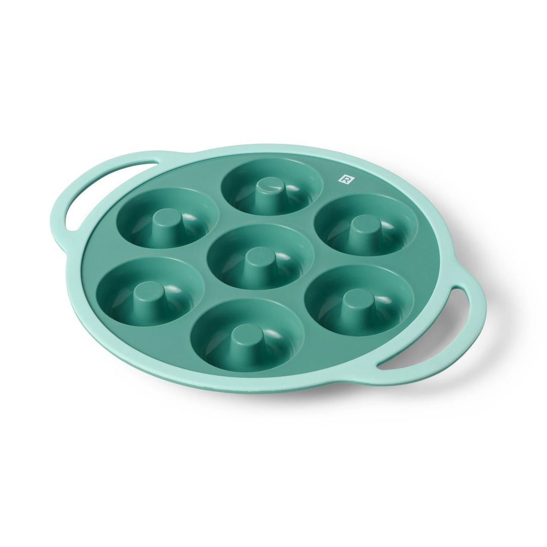 Moule à sept beignes en silicone - Deux tons 