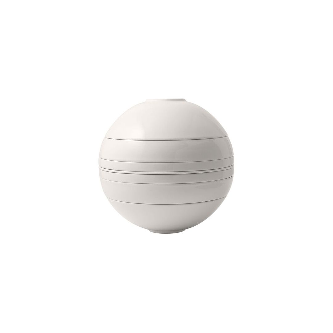 Service de vaisselle sept pièces - La Boule blanc
