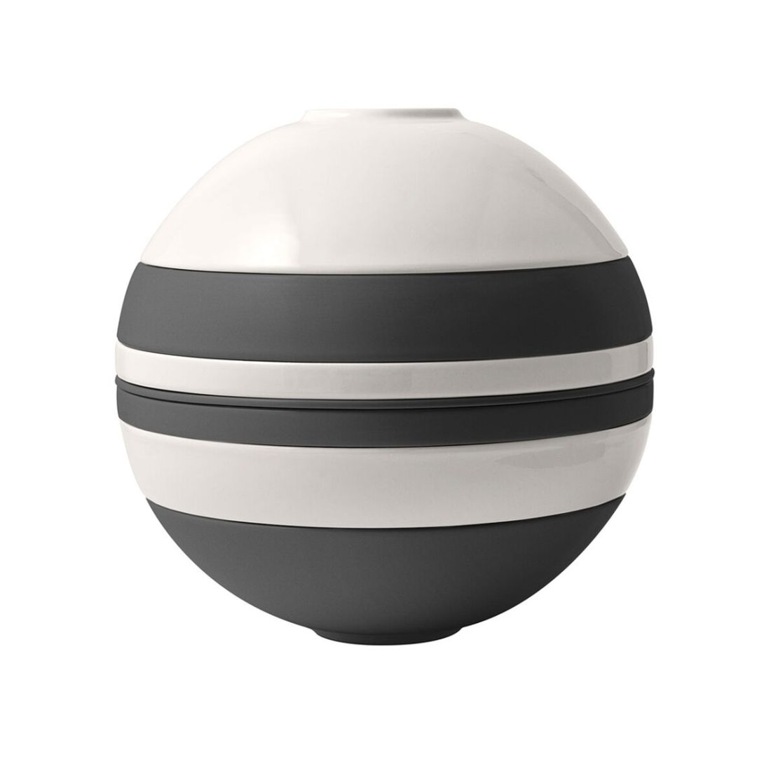 Service de vaisselle sept pièces - La Boule noir et blanc