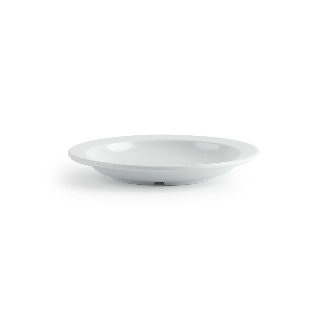 9" Round Melamine Deep Plate - Miralyn White