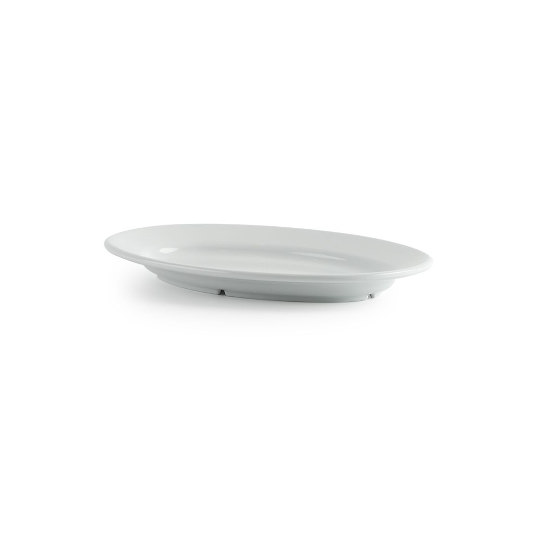 Assiette ovale en mélamine 11" x 7,5" - Miralyn blanc