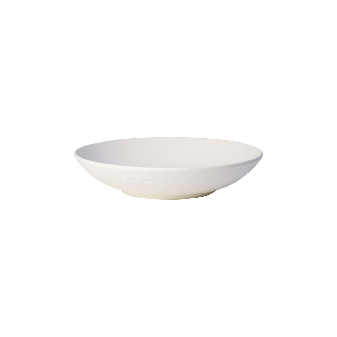 Assiette creuse ronde 9,5" - Manufacture Rock blanc