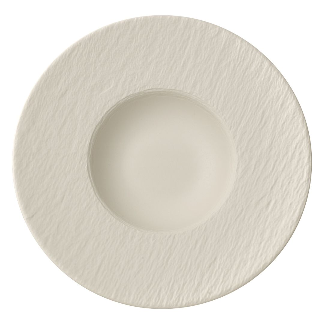 Assiette à pâtes ronde 11,5" - Manufacture Rock blanc
