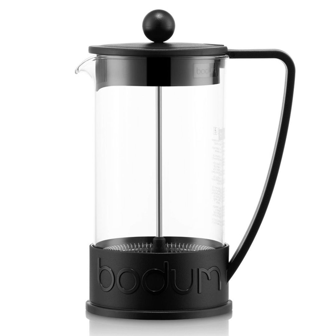 Brazil 8-Cup Glass French Press Coffee Maker - Black