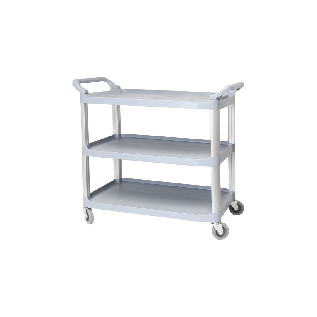 Chariot utilitaire en plastique 33,25" x 17" - Gris