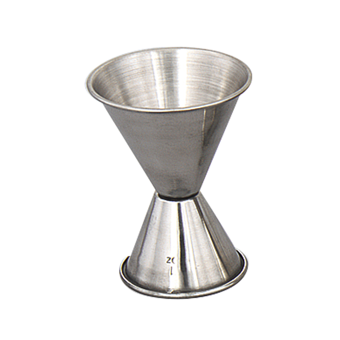 Mesure à boisson en acier inoxydable 1 oz et 2 oz