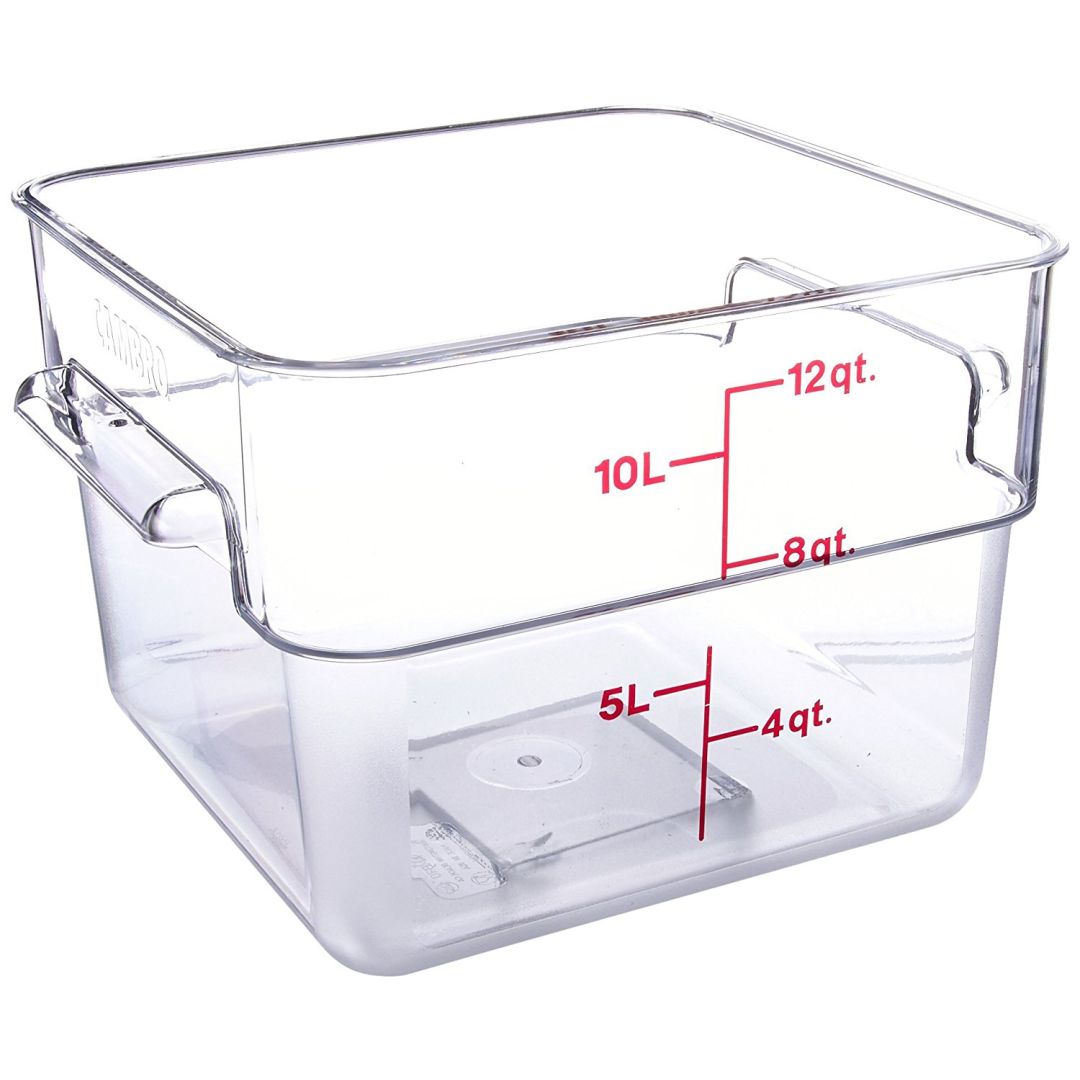 Récipient gradué carré 11,4 L - Transparent