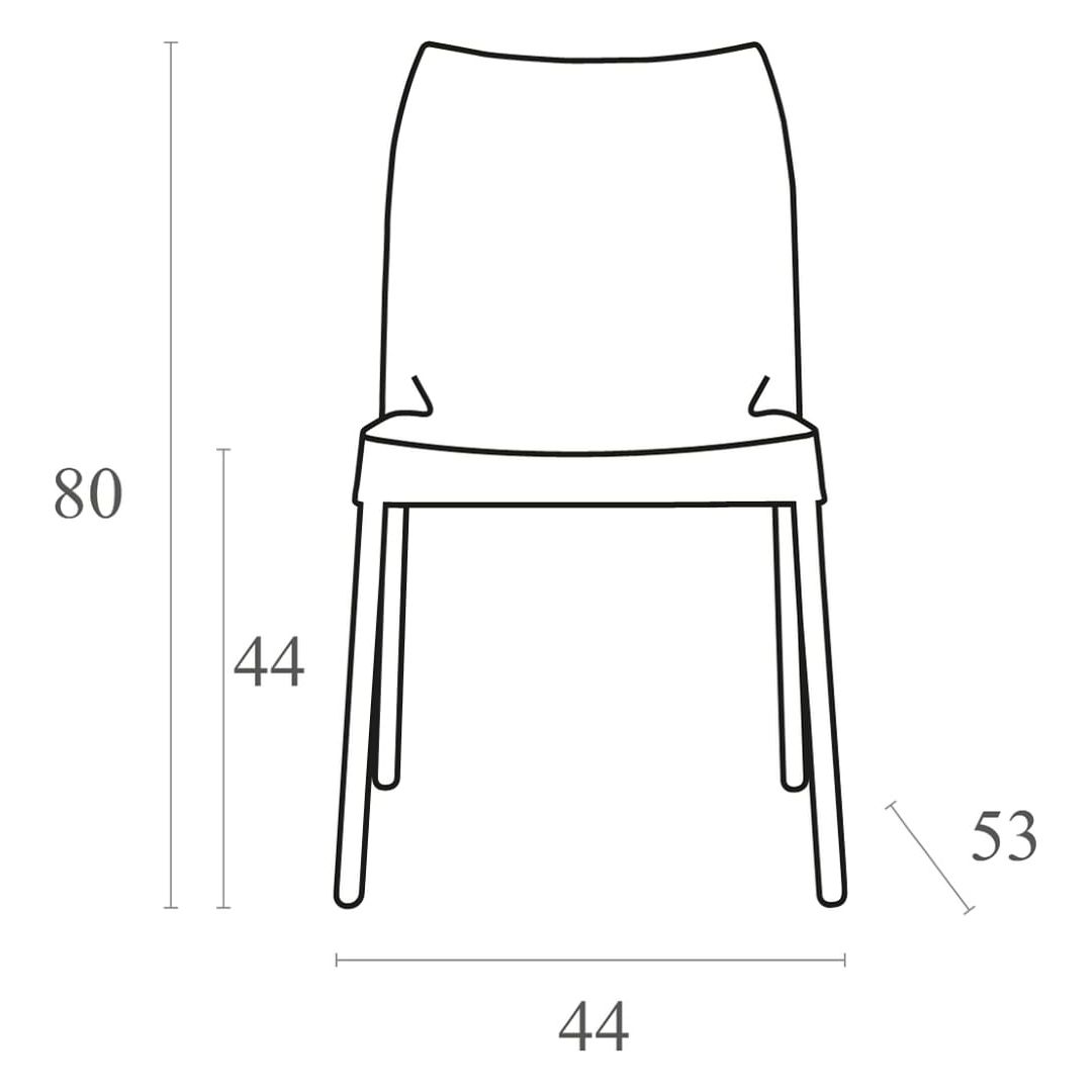 Chaise en résine Vita - Blanc