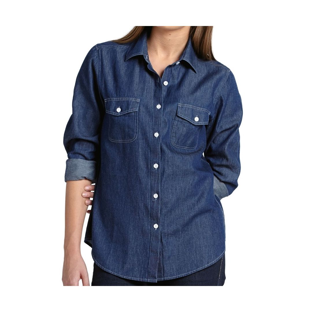Chemise en denim pour femme moyen - Bleu