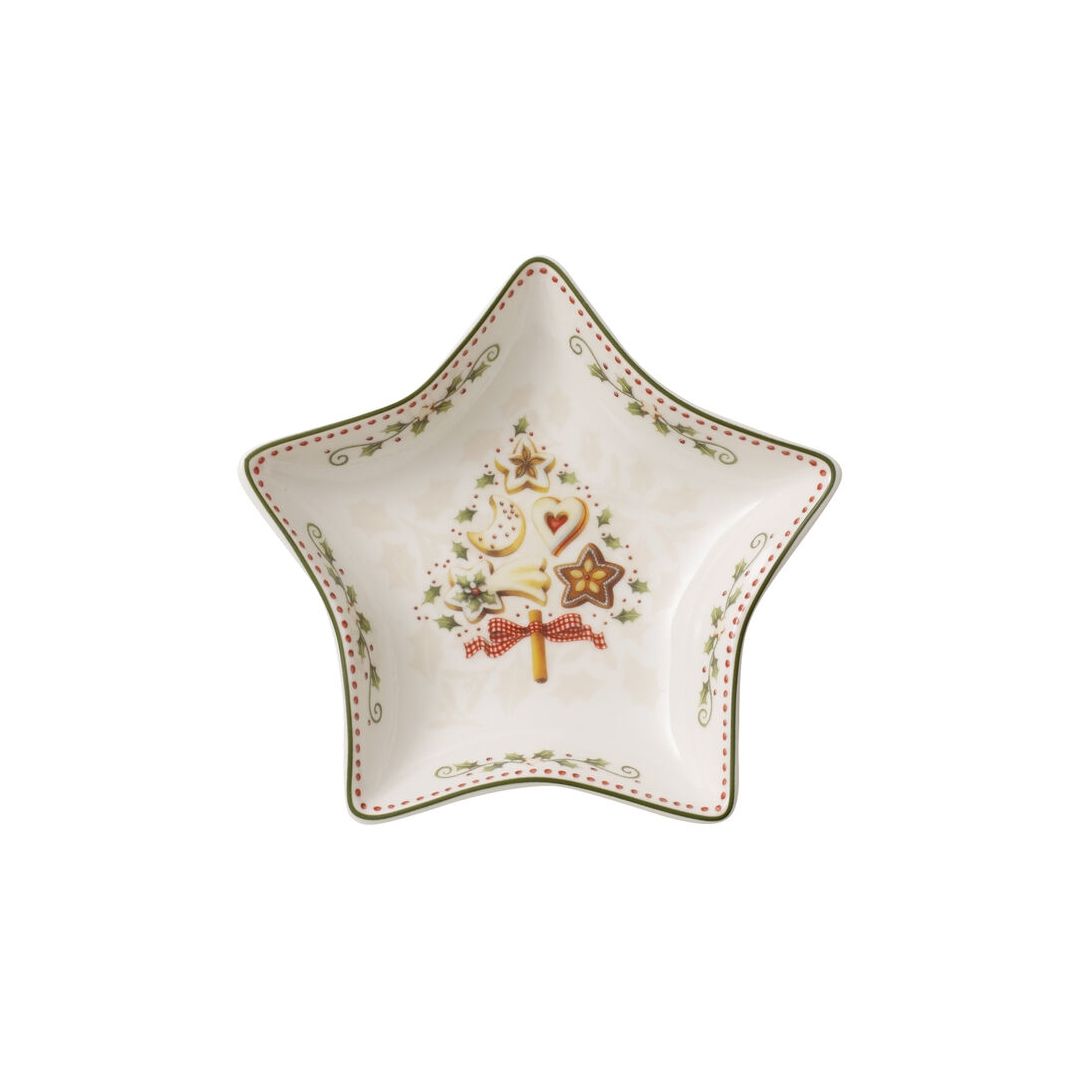 Assiette creuse en forme d'étoile 5,125" - Winter Bakery Delight