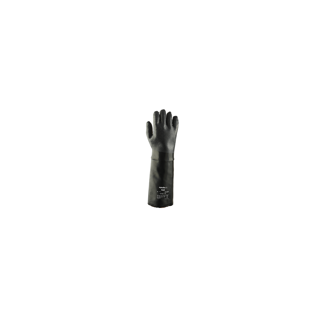 18" AlphaTec Pair of Size 10 Neoprene Gloves - Black