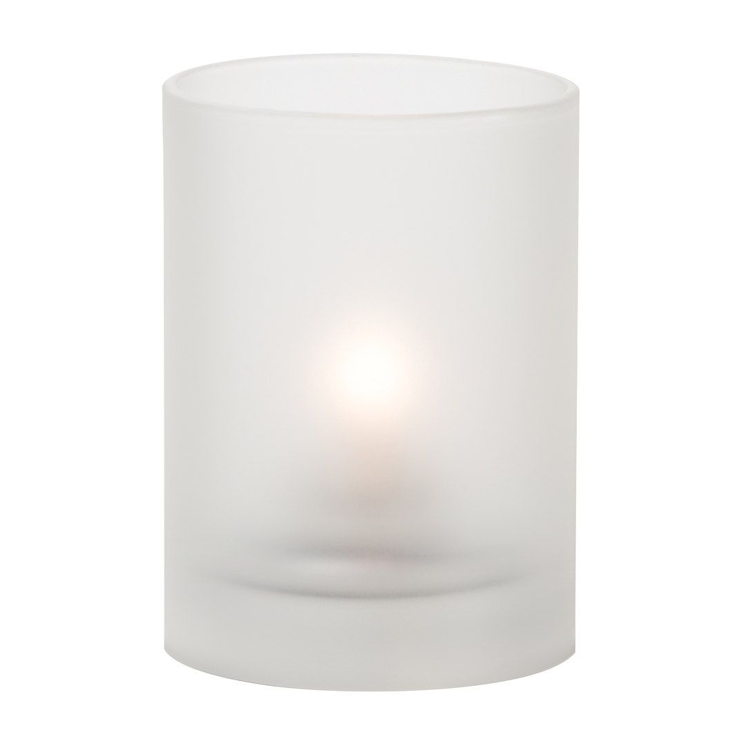 Lampe en verre cylindrique en cristal satiné