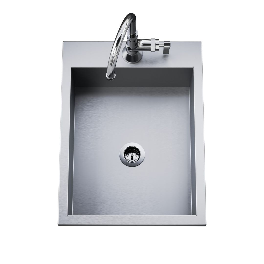 Évier extérieur encastrable 15" avec robinet à eau froide