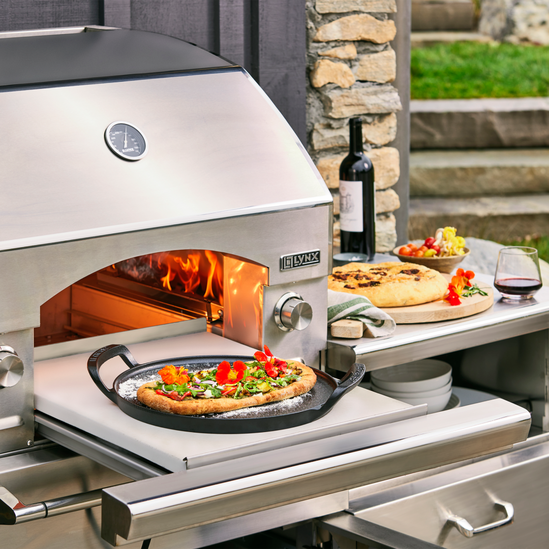 Poêle à pizza en fonte émaillée ronde 35 cm - Alpine