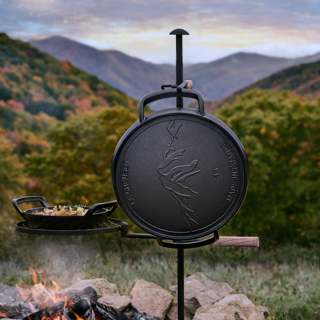 Poêle à pizza en fonte émaillée ronde 35 cm - Alpine