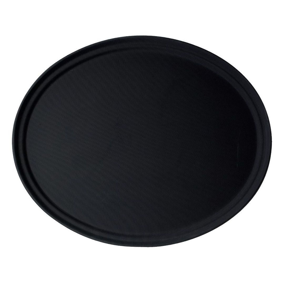 Plateau de service ovale Camtread 19" x 23" - Noir