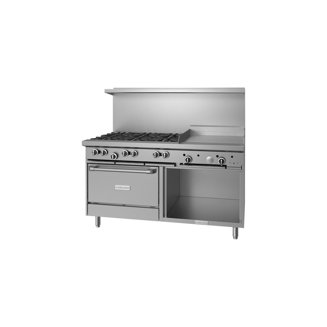 Cuisinière 60" avec 1 plaque à frire de 24" à droite et 1 four standard