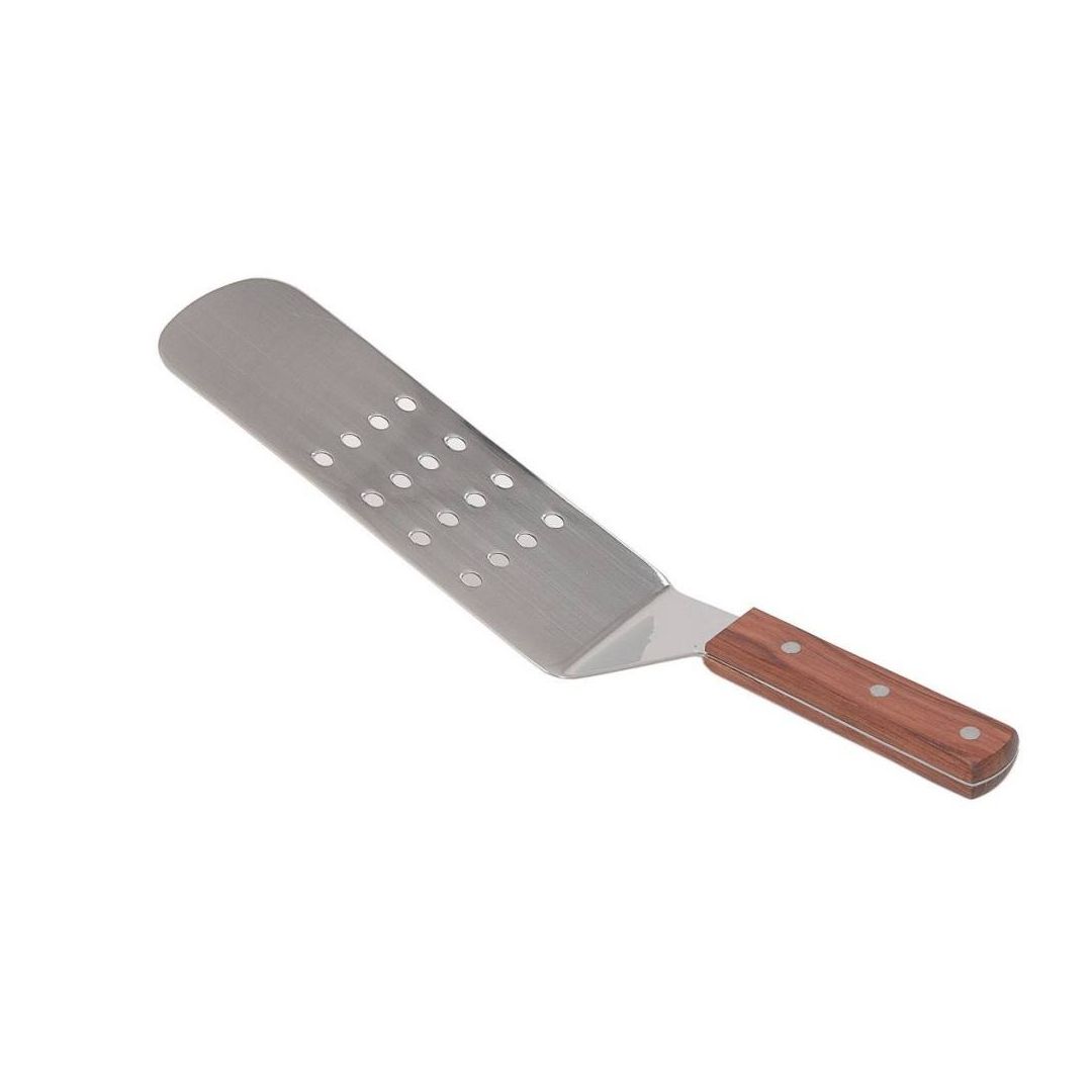 Spatule à tourner flexible en acier inoxydable perforée 8,25"