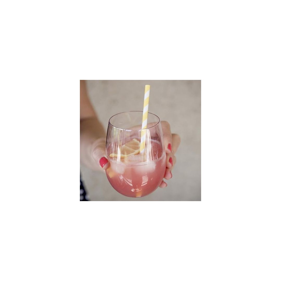 Ensemble de 4 verres à vin en plastique 16 oz