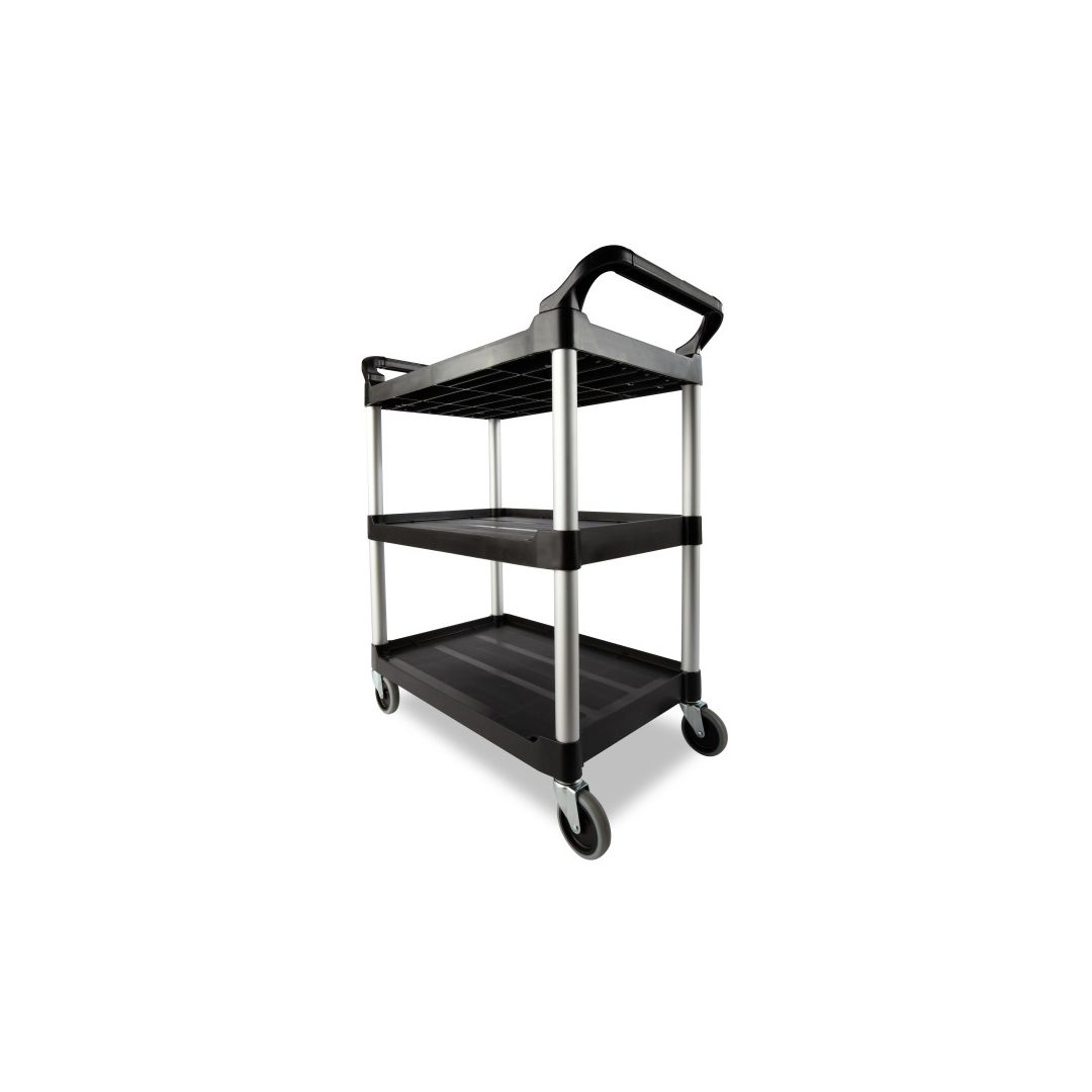 Chariot utilitaire en polypropylène 33,6" x 18,6" - Noir