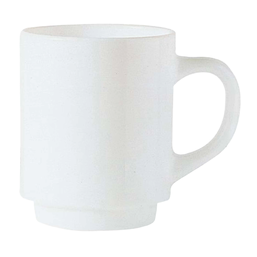 Mug empilable en verre 8 oz - Opal Restaurant White