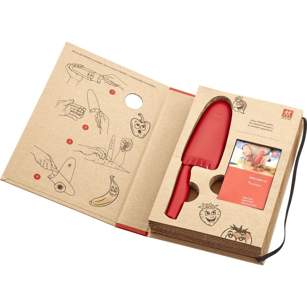 Couteau 4" pour enfant Twinny - Rouge