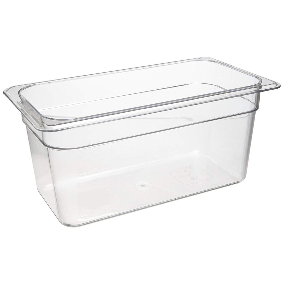 6" Camwear Clear Food Pan - 1/3