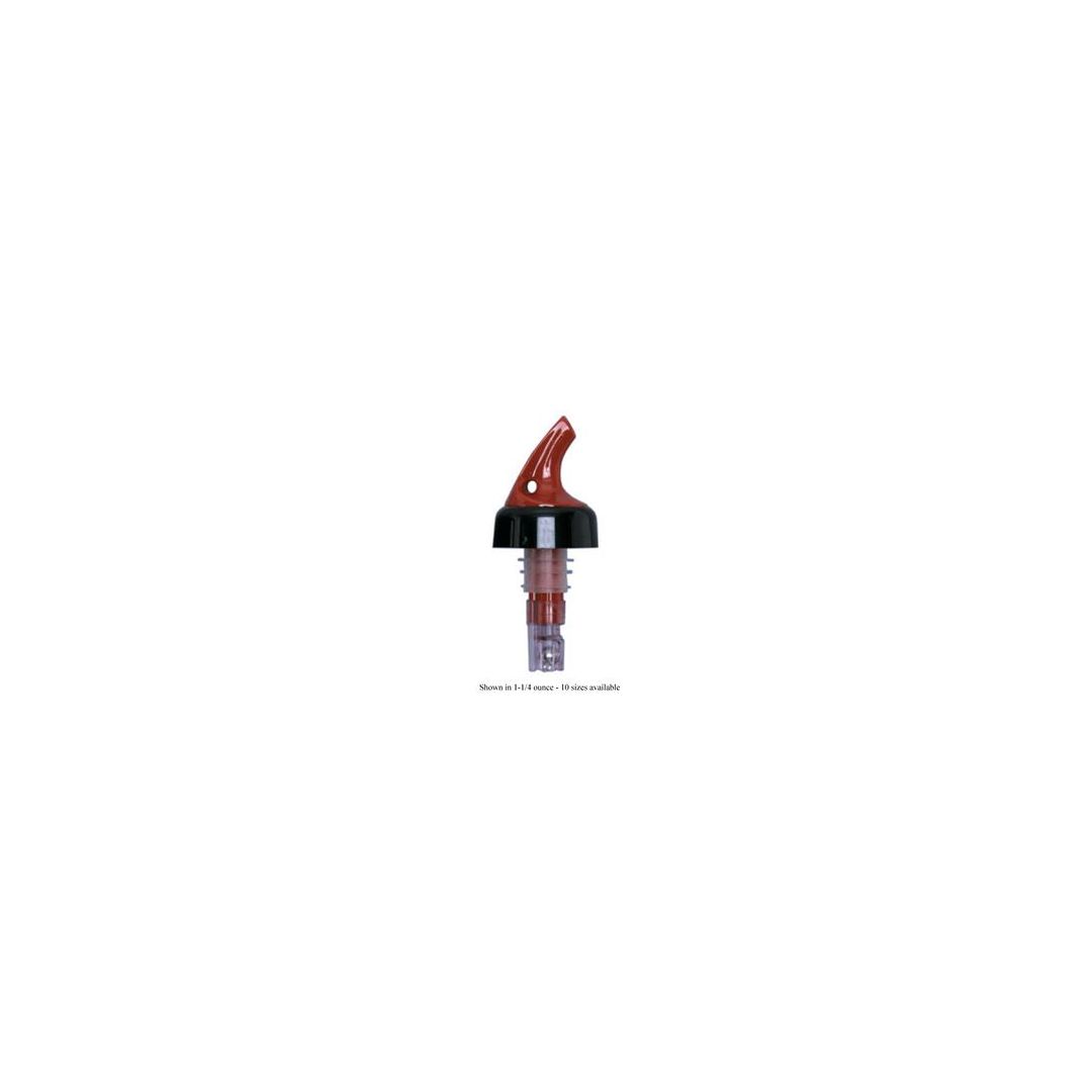 Bec verseur à débit contrôlé avec collier  1-1/4 oz (12/ pqt) - Rouge