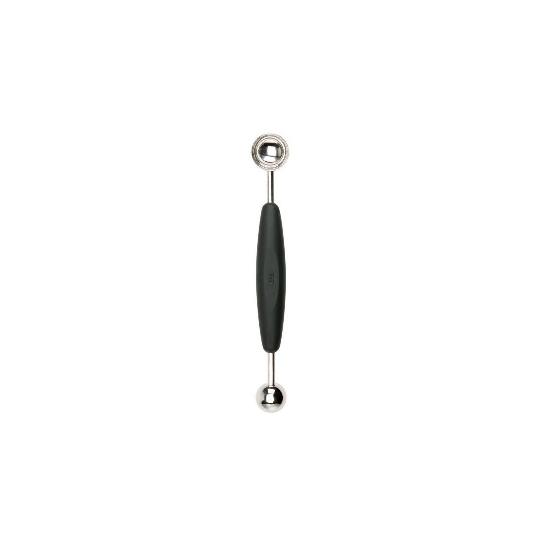 Cuillère parisienne double en acier inoxydable 9"